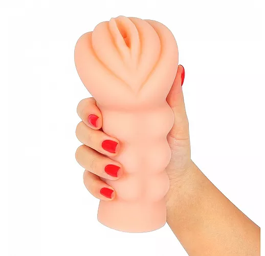 Большой телесный мастурбатор-вагина "Sexy Girl Friend" с рельефным тоннелем и к-т эрекционных колец