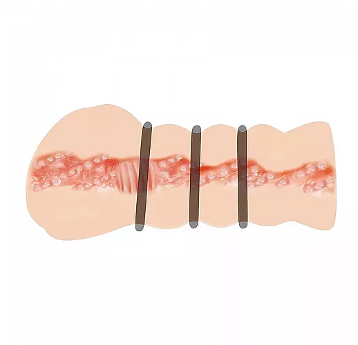 Большой телесный мастурбатор-вагина "Sexy Girl Friend" с рельефным тоннелем и к-т эрекционных колец