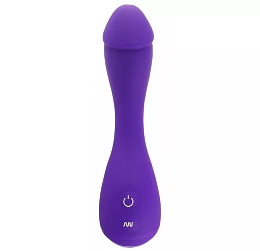 Фиолетовый вибратор Devil Dick - 16 см.