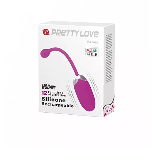 Лиловое виброяйцо Brook с 12 режимами вибрации