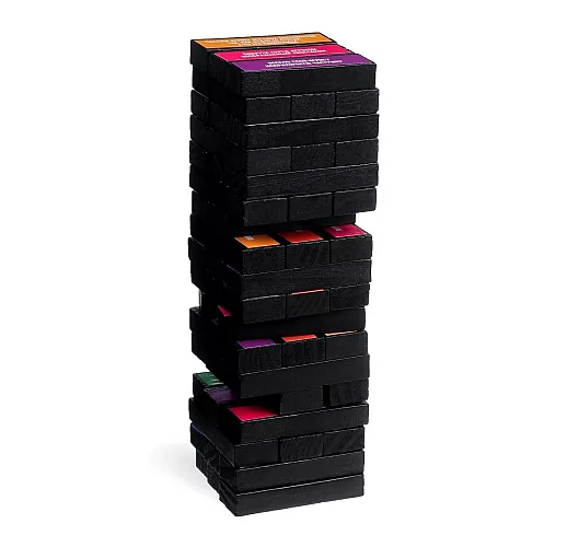 Игра падающая башня дженга «Башня искушений» с фантами - 54 бруска