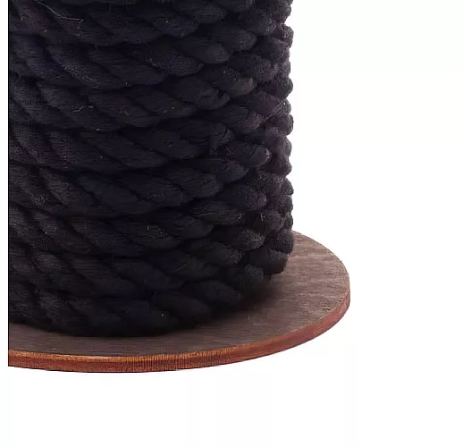 Пятиметровая черная хлопковая веревка на катушке, для тактильной практики Шибари