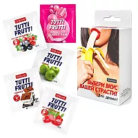 Набор лубрикантов "Tutti Frutti" для орального секса - 5 саше + подарок