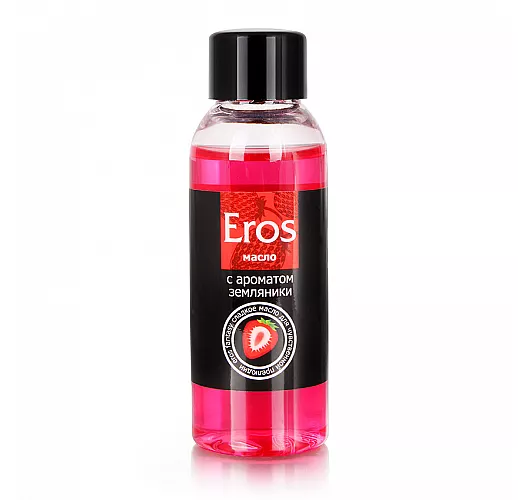Массажное масло Eros Fantasy с приятным ягодным ароматом земляники - 50 мл.