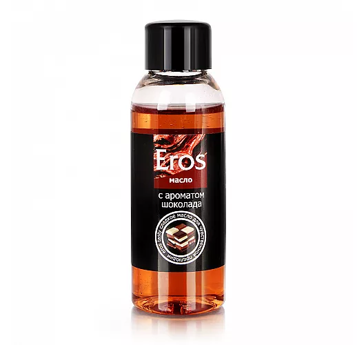 Масло массажное Eros Tasty с бархатистым, терпко-сладким ароматом шоколада - 50 мл.
