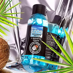 Массажное масло Eros Tropic с нежным, сладко-сливочным ароматом кокоса - 50 мл.