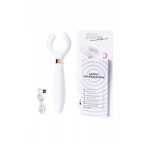 Белый вибромассажер для пар Satisfyer Partner Endless Fun (Multifun 3)