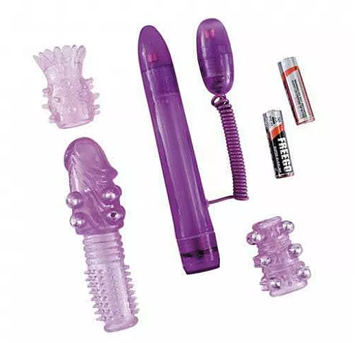 Вибратор и виброяйцо с набором насадок Вибратор и виброяйцо с набором насадок