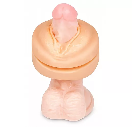 Двусторонний мини-мастурбатор - копия вагины и попки Елены Берковой