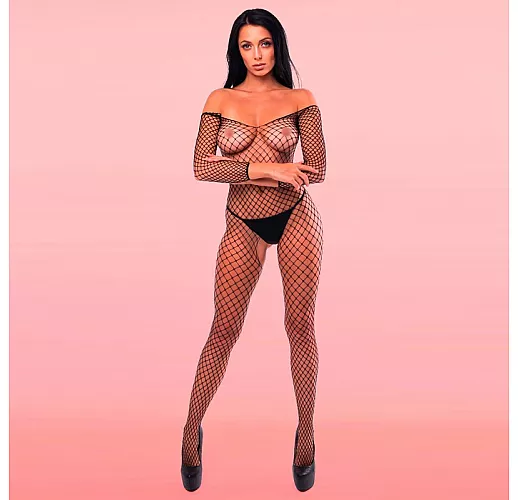 Комбинезон-сетка Estela от Amor El с рукавами длиной 3/4 S-M-L черный