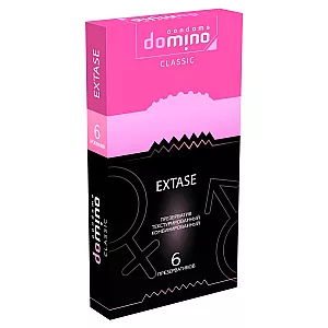 Презервативы Domino Classic "Extase" комбинированные из точек и ребрышек - 6 шт.