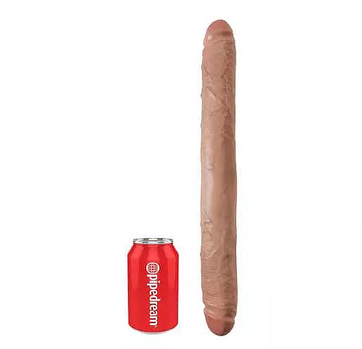 Кофейный двусторонний фаллоимитатор 16" Thick Double Dildo - 40,6 см.