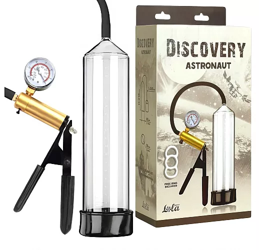 Вакуумная помпа Discovery "Astronaut" с мощным насосом для нагнетания воздуха - 24,5 см. ⌀ 5,6 см.