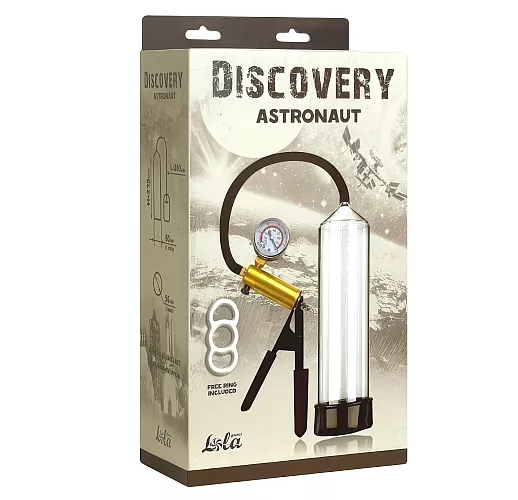 Вакуумная помпа Discovery "Astronaut" с мощным насосом для нагнетания воздуха - 24,5 см. ⌀ 5,6 см.