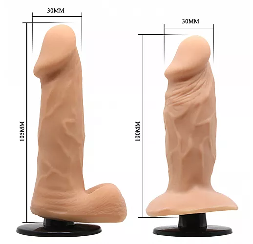 Женский страпон Jessica Strap On Beginner с анальной и вагинальной насадками - 10,5 и 10 см.