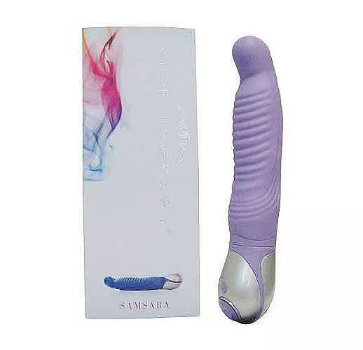 Сиреневый вибромассажер SAMSARA из серии VIBE THERAPY - 17 см.