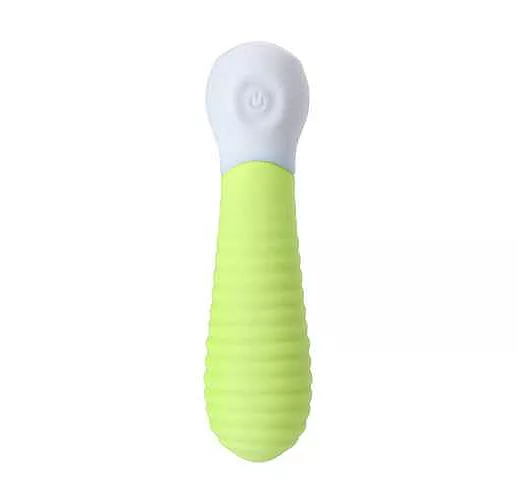 Лаймовый мини-вибратор S-HANDE MINI 2 с ребрами - 11,8 см. Лаймовый мини-вибратор S-HANDE MINI 2 с ребрами - 11,8 см.