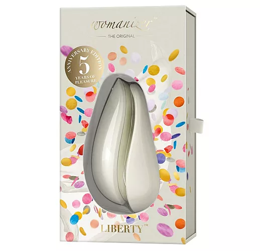 Кремовый бесконтактный клиторальный стимулятор Womanizer Liberty