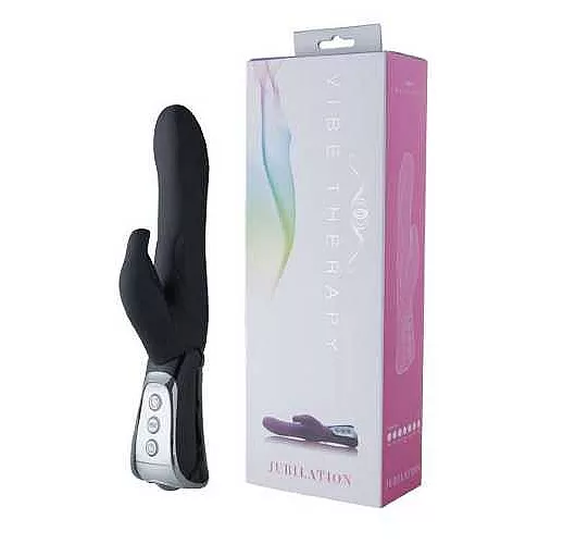 Чёрный вибратор VIBE THERAPY JUBILATION  - 23 см.