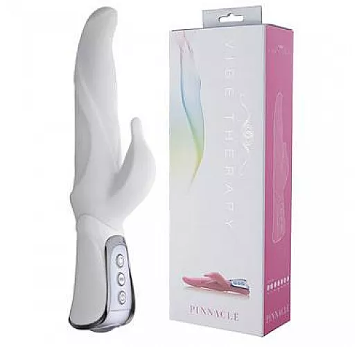 Белый вибратор VIBE THERAPY PINNACLE - 23 см.