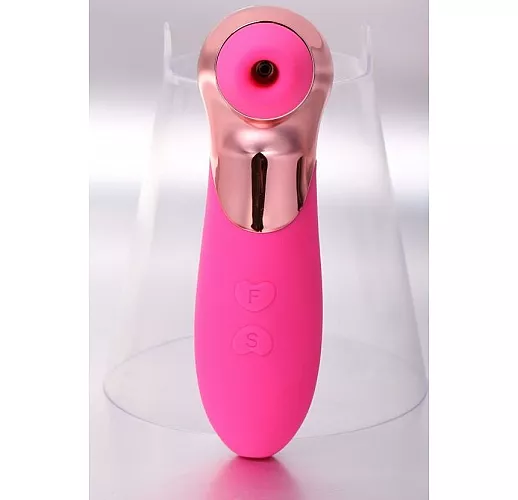 Розовый вибростимулятор PRO-X5 с функцией вакуумной стимуляции