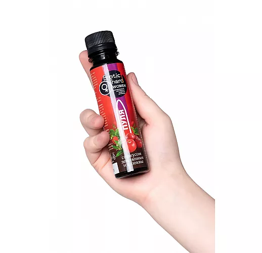 Биостимулирующий концентрат для женщин Erotic hard "Пуля" со вкусом земляники и клюквы - 100 мл.