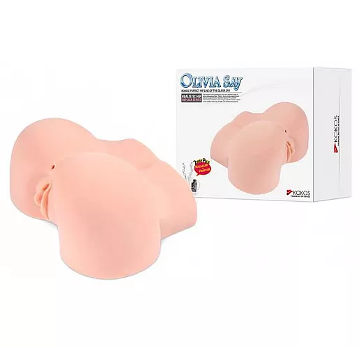 Вибрирующий мастурбатор-полуторс Olivia Say: вагина и анус