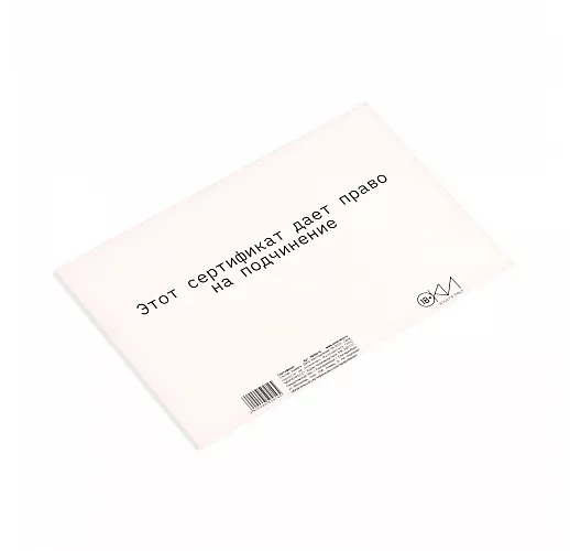 Сертификат на «Подчинение» - 1 шт.