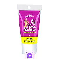 Анальный римминг-гель Hot Flowers "Sõ Pensa Naquilo" для анилингуса, со вкусом сладкой ваты - 25 гр.