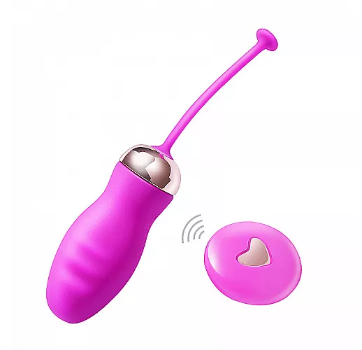 Силиконовое виброяичко цвета фуксия с дистанционным пультом