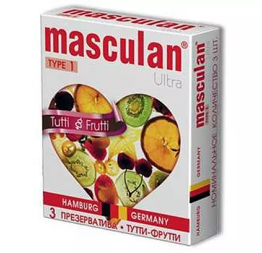 Жёлтые презервативы Masculan Ultra Tutti-Frutti с фруктовым ароматом - 3 шт. Жёлтые презервативы Masculan Ultra Tutti-Frutti с фруктовым ароматом - 3 шт.