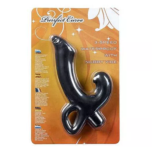 Черный вибромассажер-стимулятор простаты