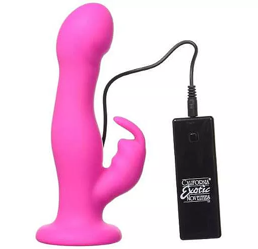 Вибромассажёр-насадка 10-Function Silicone Love Rider Jack Rabbit - 19 см.