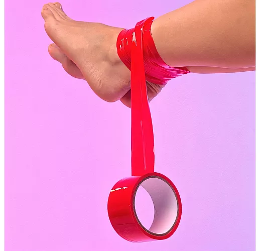 Красная бондажная лента Vanilla "Endorphin" «body скотч» для надежной фиксации - 20 метров