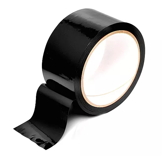 Чёрная бондажная лента Vanilla "Oxytocin" «body скотч» для надежной фиксации - 20 метров