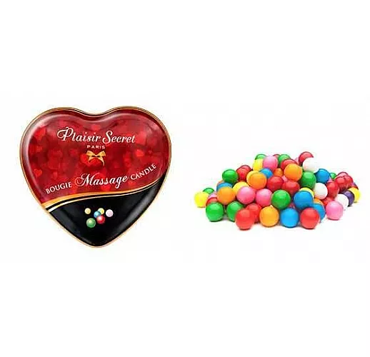 Массажная свеча с ароматом бубль-гума Bougie Massage Candle - 35 мл.