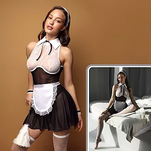 Игровой костюм "Легкомысленной горничной" Premium Cl. от Le Frivole из 7 предметов S-M