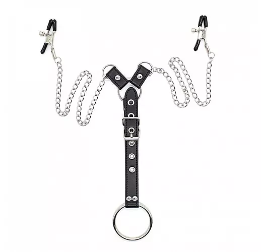 Зажимы на соски Notabu BDSM с поводком