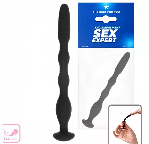 Уретральный стимулятор "Sex Expert" из гипоаллергенного силикона - 9 см., ⌀ 1.1 см.