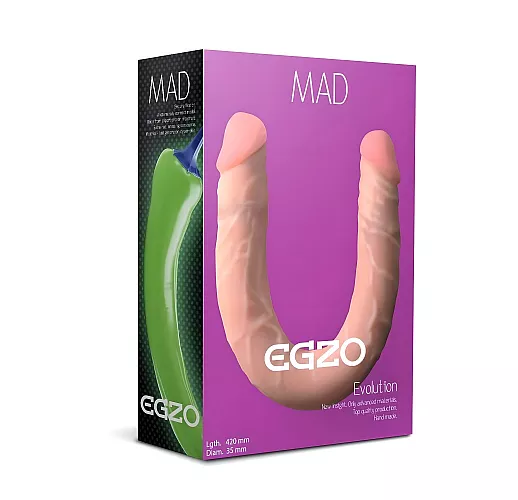 Двусторонний фаллоимитатор Mad Pepper из киберкожи "NeoSkin" - 42 см.