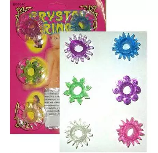 Набор из шести разноцветных эрекционных колец