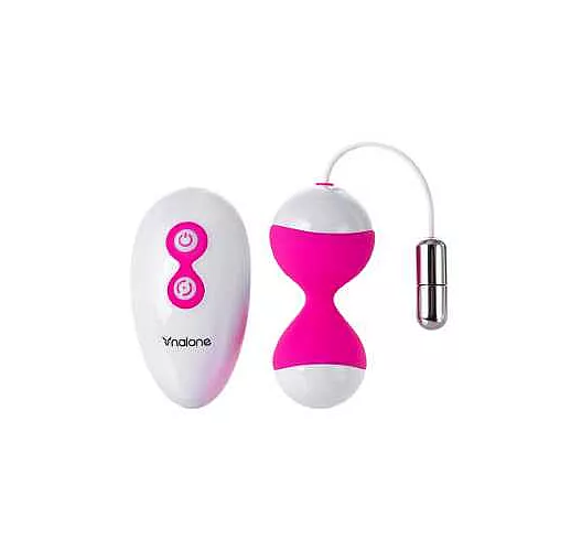 Бело-розовые вагинальные шарики Nalone MiuMiu