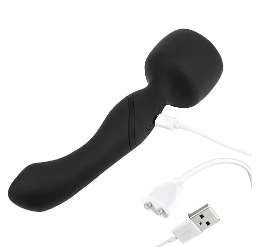 Двусторонний массажер Lola "Heating Wand" 2x10 режимов вибрации, нагрев до 42°C, IPX7, USB - 22 см.