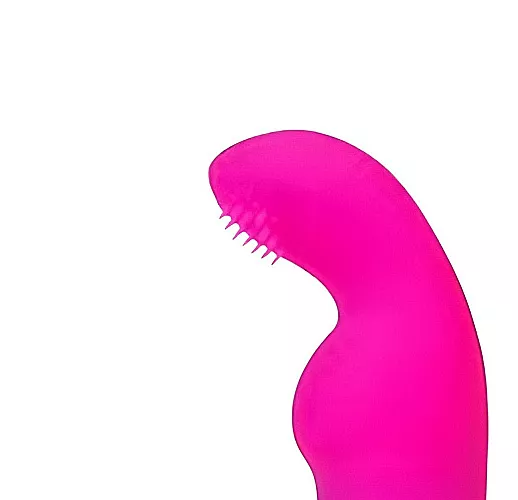 Силиконовый вибромассажер с двумя отростками с «усиками» для стимуляции клитора и точки G -  9 см.