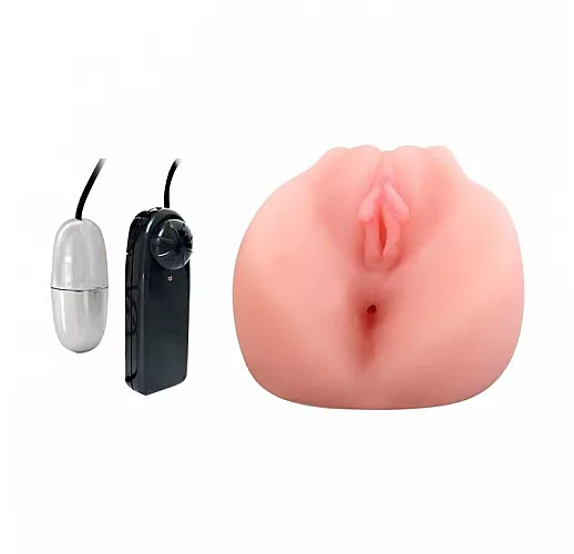 Вагина Erowoman Vagine Vibe из киберкожи "CyberSkin" с двумя любовным отверстиями и вибрацией