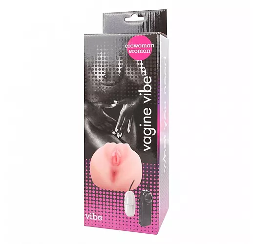 Вагина Erowoman Vagine Vibe из киберкожи "CyberSkin" с двумя любовным отверстиями и вибрацией