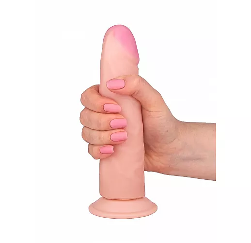 Пухлый фаллоимитатор из киберкожи "NeoSkin" на присоске - 18,5 см.