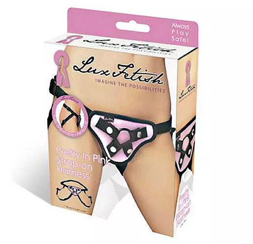 Черно-розовые трусики для страпона