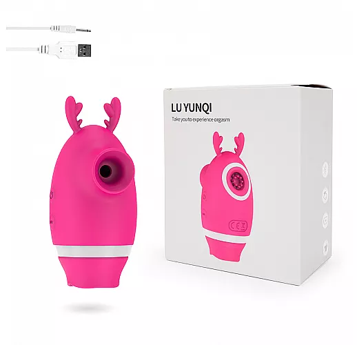 Многофункциональный розовый стимулятор-оленёнок 3-в-1