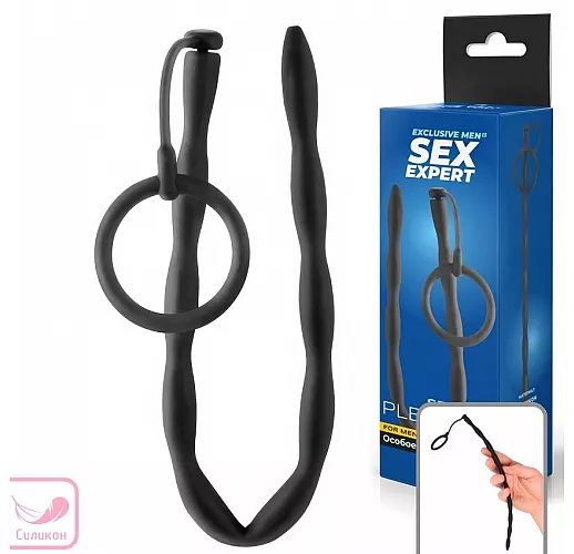 Очень длинный уретральный стимулятор "Sex Expert" из гипоаллергенного силикона - 30 см., ⌀ 1 см.